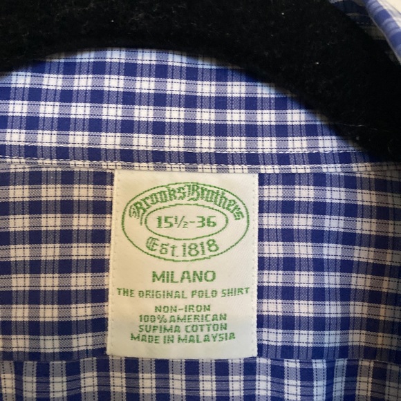 Brooks Brothers Milano non-iron dress shirt (15.5, 36) - Picture 2 of 2